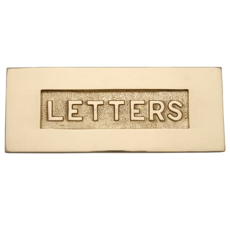 Heritage Brass Door Furniture Polished Brass / Letter Plates / 254 x 101mm Heritage Brass - Embossed Letterplate 254 x 101mm - Polished Brass Finish