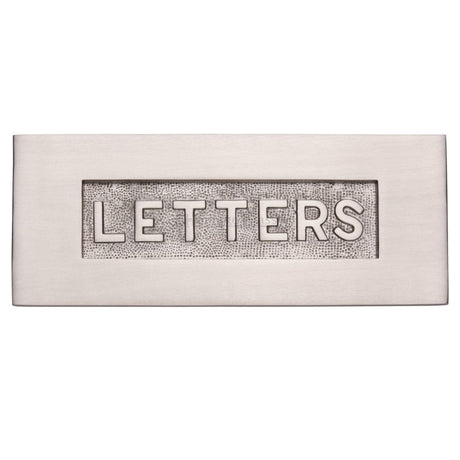 Heritage Brass Door Furniture Satin Nickel / Letter Plates / 254 x 101mm Heritage Brass - Embossed Letterplate 254 x 101mm - Satin Nickel Finish