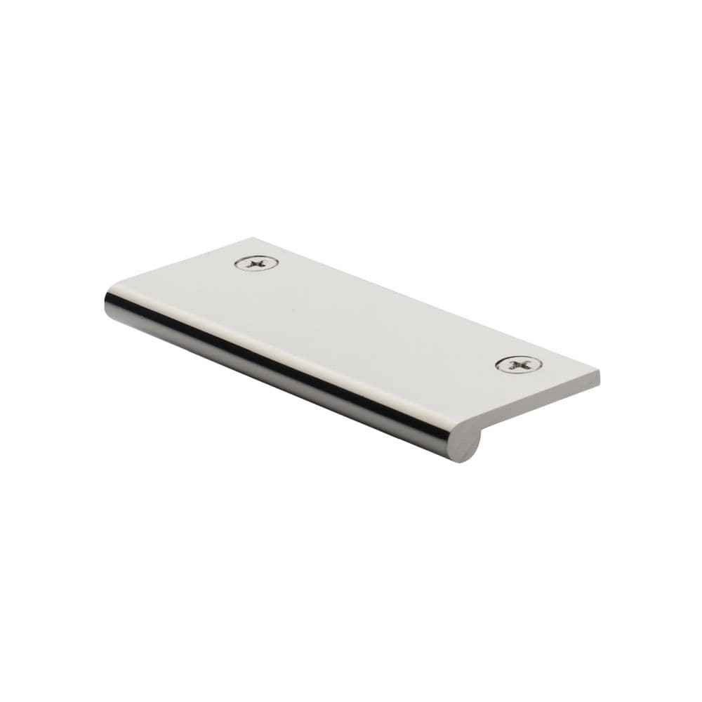 Heritage Brass Cabinet Hardware Polished Nickel / Edge Pull / 100mm Heritage Brass - EP Edge Pull Cabinet Handle 100mm Polished Nickel Finish