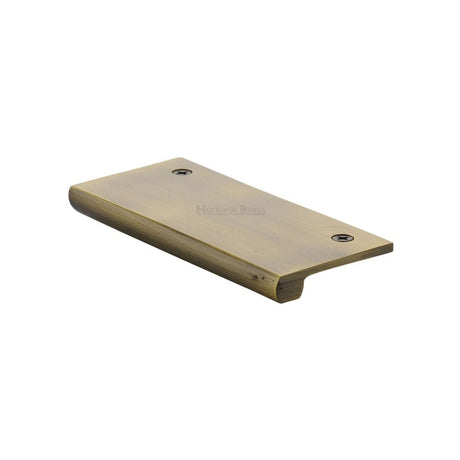 Heritage Brass Cabinet Hardware Antique Brass / Edge Pull / 100mm Heritage Brass - EPT Edge Pull Cabinet Handle 100mm Antique Brass Finish