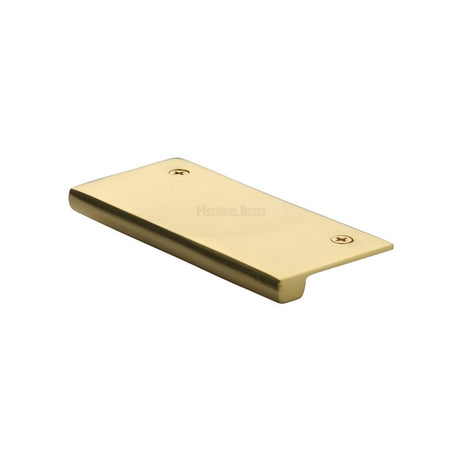 Heritage Brass Cabinet Hardware Polished Brass / Edge Pull / 100mm Heritage Brass - EPT Edge Pull Cabinet Handle 100mm Polished Brass Finish