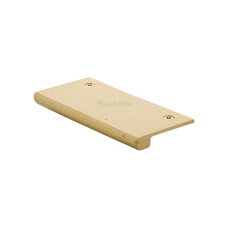 Heritage Brass Cabinet Hardware Satin Brass / Edge Pull / 100mm Heritage Brass - EPT Edge Pull Cabinet Handle 100mm Satin Brass Finish