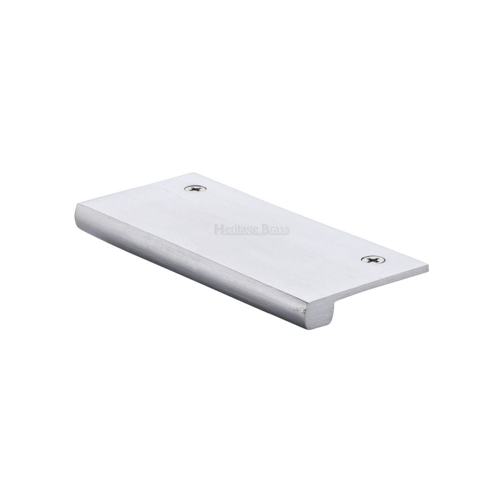 Heritage Brass Cabinet Hardware Satin Chrome / Edge Pull / 100mm Heritage Brass - EPT Edge Pull Cabinet Handle 100mm Satin Chrome Finish