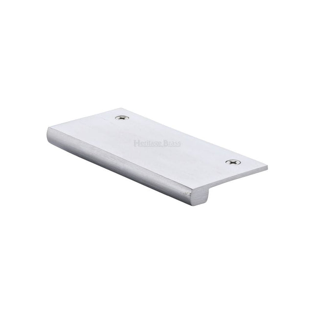 Heritage Brass Cabinet Hardware Satin Chrome / Edge Pull / 100mm Heritage Brass - EPT Edge Pull Cabinet Handle 100mm Satin Chrome Finish