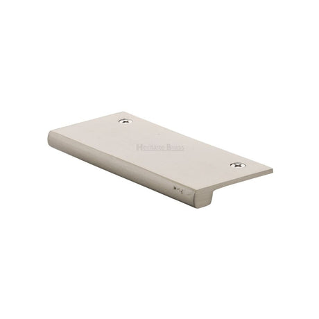 Heritage Brass Cabinet Hardware Satin Nickel / Edge Pull / 100mm Heritage Brass - EPT Edge Pull Cabinet Handle 100mm Satin Nickel Finish