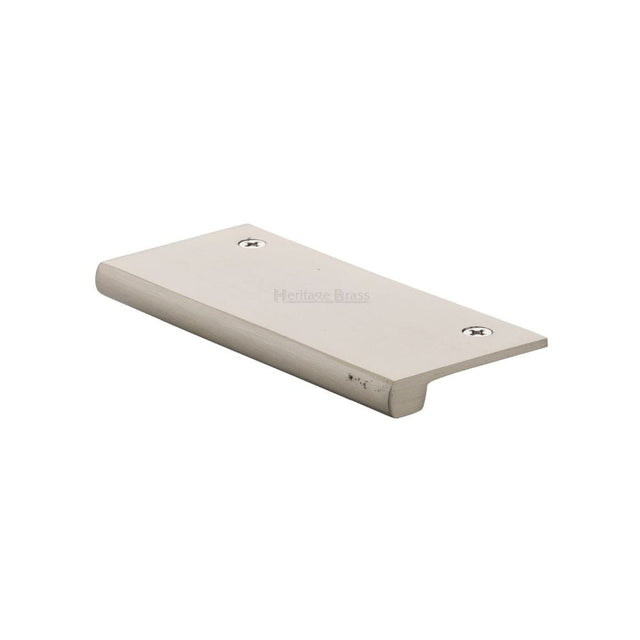Heritage Brass Cabinet Hardware Satin Nickel / Edge Pull / 100mm Heritage Brass - EPT Edge Pull Cabinet Handle 100mm Satin Nickel Finish