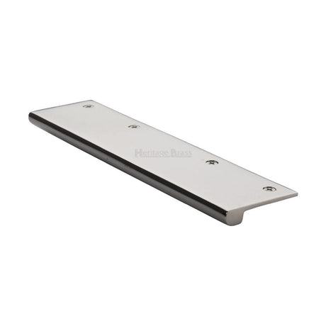Heritage Brass Cabinet Hardware Polished Nickel / Edge Pull / 200mm Heritage Brass - EPT Edge Pull Cabinet Handle 200mm Polished Nickel Finish
