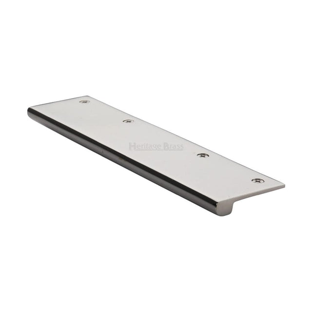 Heritage Brass Cabinet Hardware Polished Nickel / Edge Pull / 200mm Heritage Brass - EPT Edge Pull Cabinet Handle 200mm Polished Nickel Finish