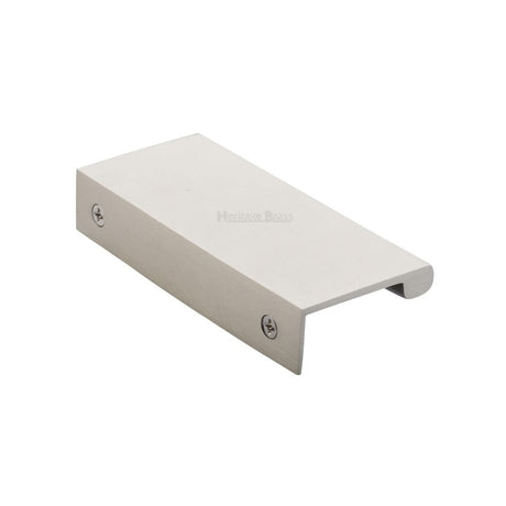 Heritage Brass Cabinet Hardware Satin Nickel / Edge Pull / 100mm Heritage Brass - EPTR Edge Pull Cabinet Handle 100mm Satin Nickel Finish