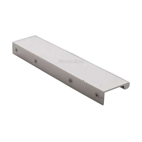 Heritage Brass Cabinet Hardware Polished Nickel / Edge Pull / 200mm Heritage Brass - EPTR Edge Pull Cabinet Handle 200mm Polished Nickel Finish