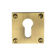 Heritage Brass Door Furniture Antique Brass / Euro Profile Escutcheons Heritage Brass - Euro Profile Cylinder Escutcheon Antique Brass Finish
