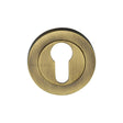 Heritage Brass Door Furniture Antique Brass / Euro Profile Escutcheons Heritage Brass - Euro Profile Cylinder Escutcheon Antique Brass Finish
