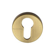 Heritage Brass Door Furniture Antique Brass / Euro Profile Escutcheons Heritage Brass - Euro Profile Cylinder Escutcheon Antique Brass Finish