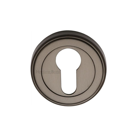 Heritage Brass Door Furniture Matt Bronze / Euro Profile Escutcheons Heritage Brass - Euro Profile Cylinder Escutcheon Matt Bronze Finish