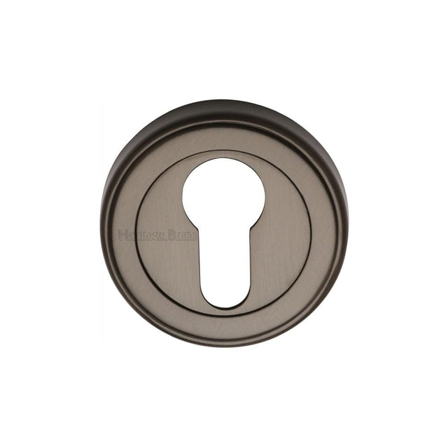 Heritage Brass Door Furniture Matt Bronze / Euro Profile Escutcheons Heritage Brass - Euro Profile Cylinder Escutcheon Matt Bronze Finish