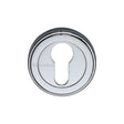 Heritage Brass Door Furniture Polished Chrome / Euro Profile Escutcheons Heritage Brass - Euro Profile Cylinder Escutcheon Polished Chrome Finish