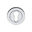 Heritage Brass Door Furniture Polished Chrome / Euro Profile Escutcheons Heritage Brass - Euro Profile Cylinder Escutcheon Polished Chrome Finish