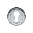 Heritage Brass Door Furniture Satin Chrome / Euro Profile Escutcheons Heritage Brass - Euro Profile Cylinder Escutcheon Satin Chrome Finish