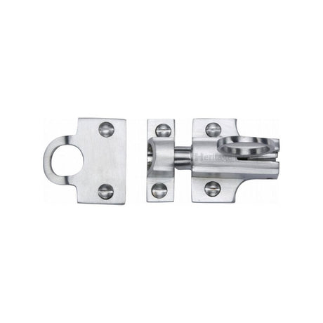 Heritage Brass Window Furniture Satin Chrome / Fanlight Catches Heritage Brass - Fanlight Catch Satin Chrome Finish
