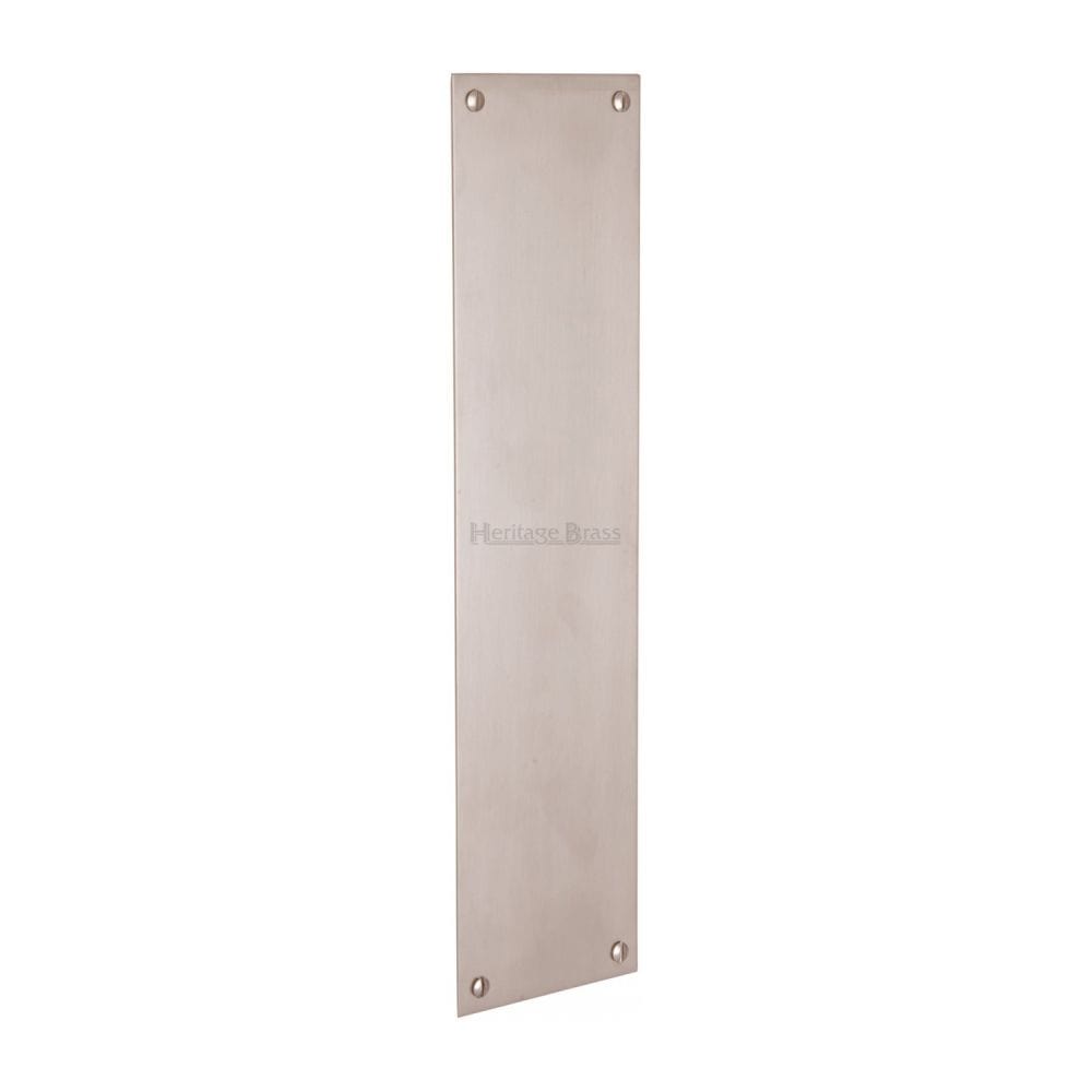 Heritage Brass Door Furniture Satin Nickel / Finger Plates / 350 x 76mm Heritage Brass - Fingerplate 350 x 76mm - Satin Nickel Finish