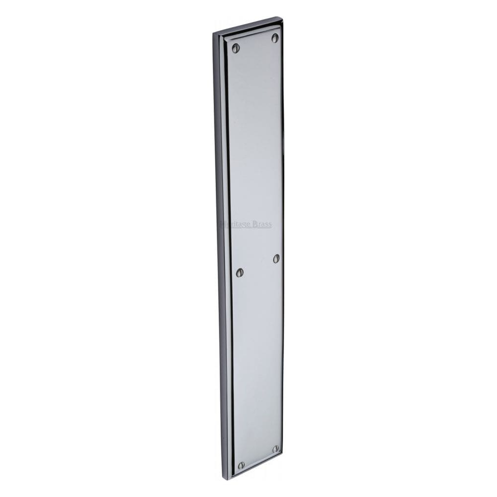 Heritage Brass Door Furniture Polished Chrome / Finger Plates / 462 x 76mm Heritage Brass - Fingerplate 462 x 76mm - Polished Chrome Finish