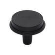 Heritage Brass Cabinet Hardware Matt Black / Cabinet Knobs / 38mm Dia. Heritage Brass - Flat Round Knob Design 38 mm Matt Black finish