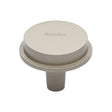 Heritage Brass Cabinet Hardware Satin Nickel / Cabinet Knobs / 38mm Dia. Heritage Brass - Flat Round Knob Design 38 mm Satin Nickel finish