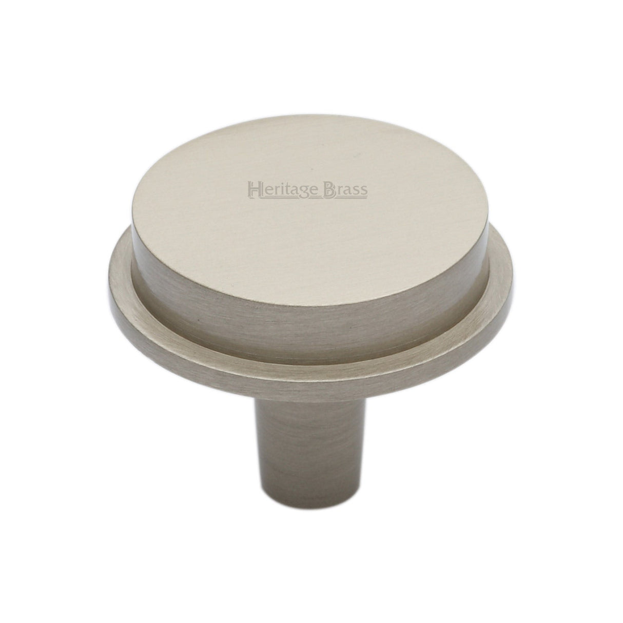 Heritage Brass Cabinet Hardware Satin Nickel / Cabinet Knobs / 38mm Dia. Heritage Brass - Flat Round Knob Design 38 mm Satin Nickel finish