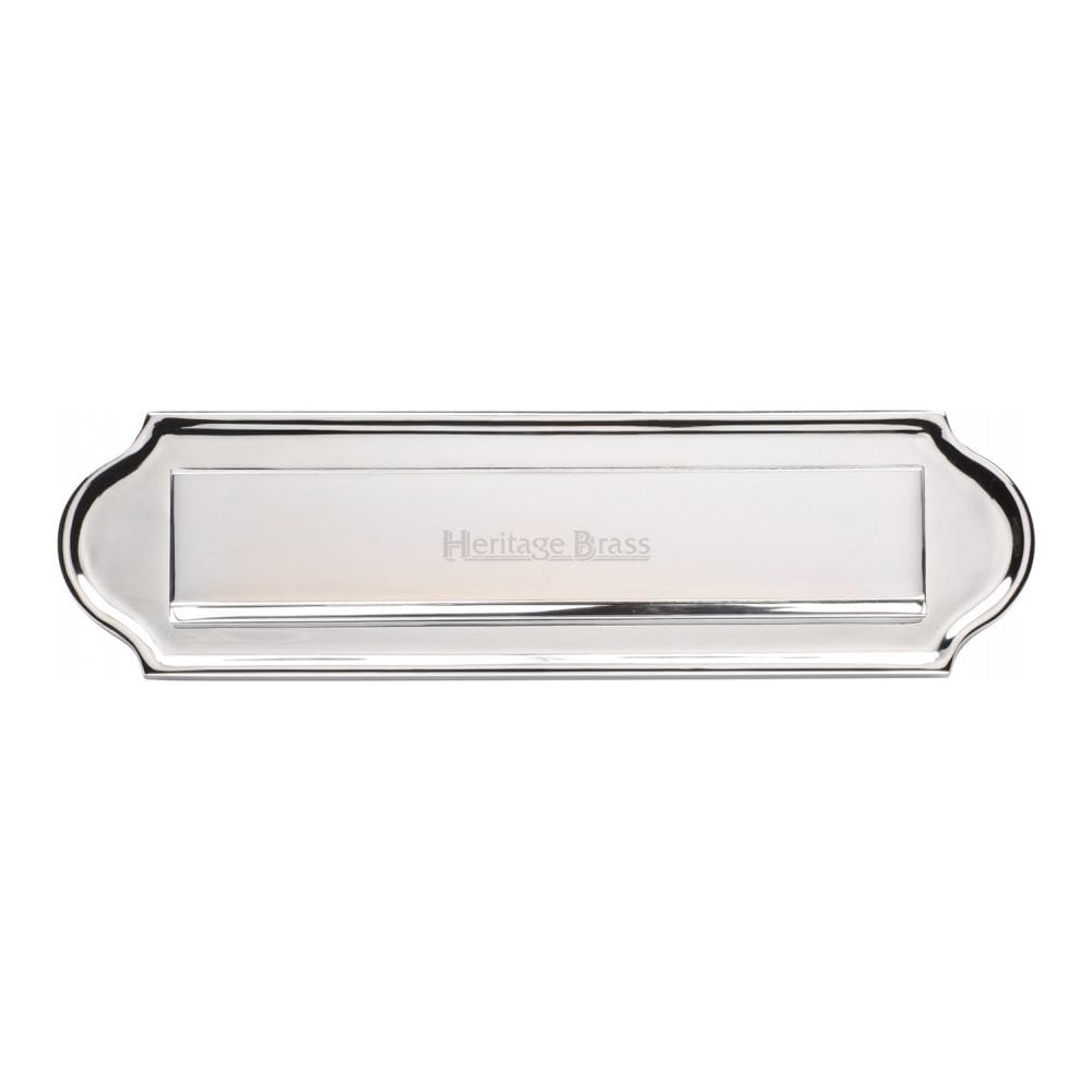 Heritage Brass Door Furniture Polished Chrome / Letter Plates / 280 x 78mm Heritage Brass - Gravity Letterplate 280 x 78mm - Polished Chrome Finish