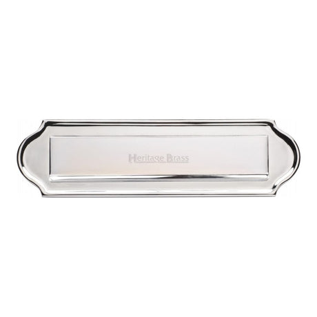 Heritage Brass Door Furniture Polished Chrome / Letter Plates / 280 x 78mm Heritage Brass - Gravity Letterplate 280 x 78mm - Polished Chrome Finish