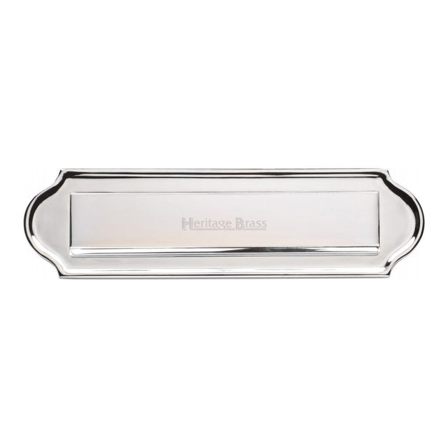 Heritage Brass Door Furniture Polished Chrome / Letter Plates / 280 x 78mm Heritage Brass - Gravity Letterplate 280 x 78mm - Polished Chrome Finish