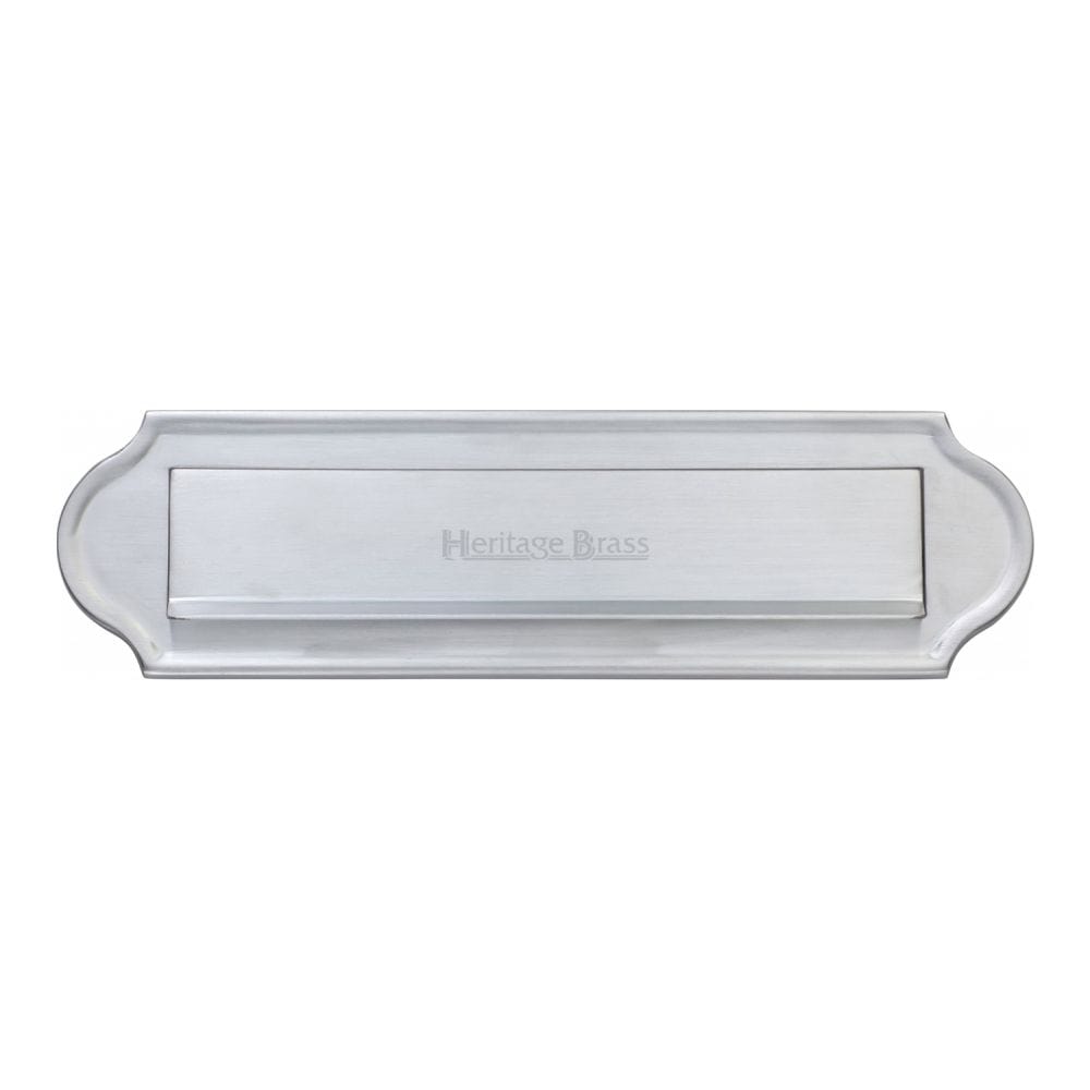 Heritage Brass Door Furniture Satin Chrome / Letter Plates / 280 x 78mm Heritage Brass - Gravity Letterplate 280 x 78mm - Satin Chrome Finish