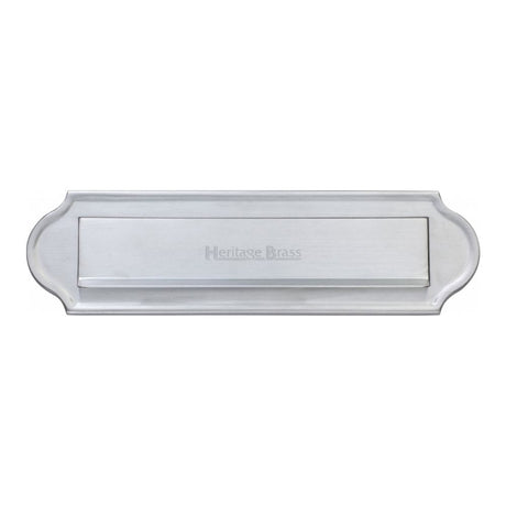 Heritage Brass Door Furniture Satin Chrome / Letter Plates / 280 x 78mm Heritage Brass - Gravity Letterplate 280 x 78mm - Satin Chrome Finish