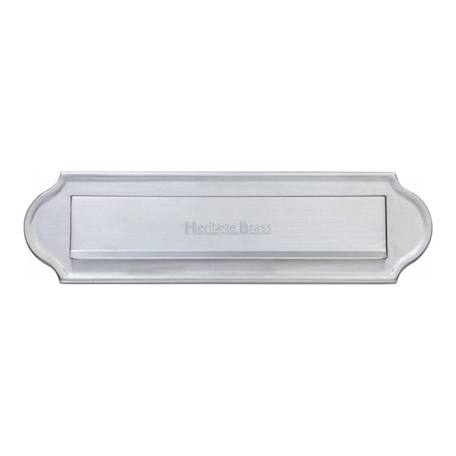 Heritage Brass Door Furniture Satin Chrome / Letter Plates / 280 x 78mm Heritage Brass - Gravity Letterplate 280 x 78mm - Satin Chrome Finish