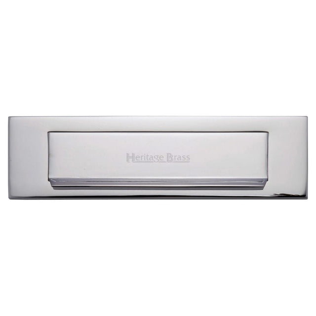 Heritage Brass Door Furniture Polished Chrome / Letter Plates / 280 x 80mm Heritage Brass - Gravity Letterplate 280 x 80mm - Polished Chrome Finish