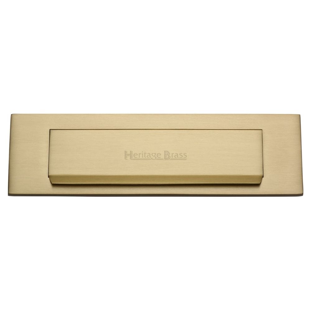 Heritage Brass Door Furniture Satin Brass / Letter Plates / 280 x 80mm Heritage Brass - Gravity Letterplate 280 x 80mm - Satin Brass Finish