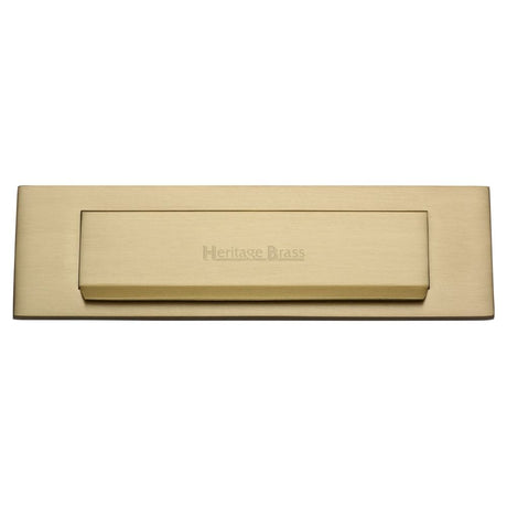 Heritage Brass Door Furniture Satin Brass / Letter Plates / 280 x 80mm Heritage Brass - Gravity Letterplate 280 x 80mm - Satin Brass Finish