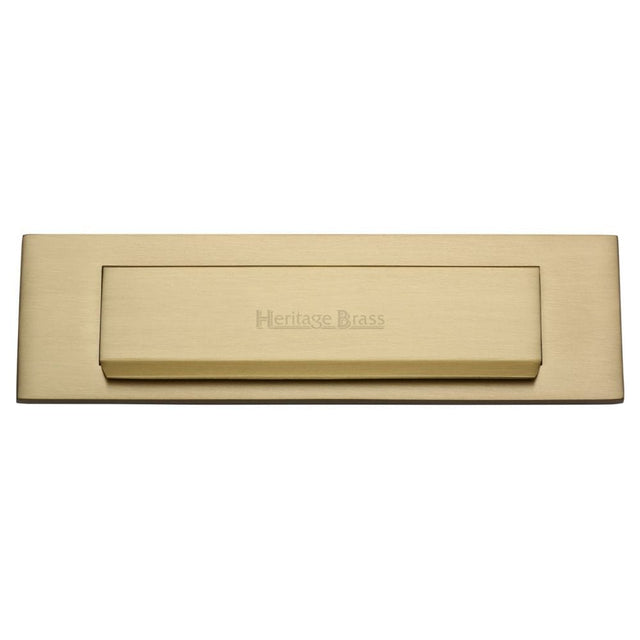 Heritage Brass Door Furniture Satin Brass / Letter Plates / 280 x 80mm Heritage Brass - Gravity Letterplate 280 x 80mm - Satin Brass Finish