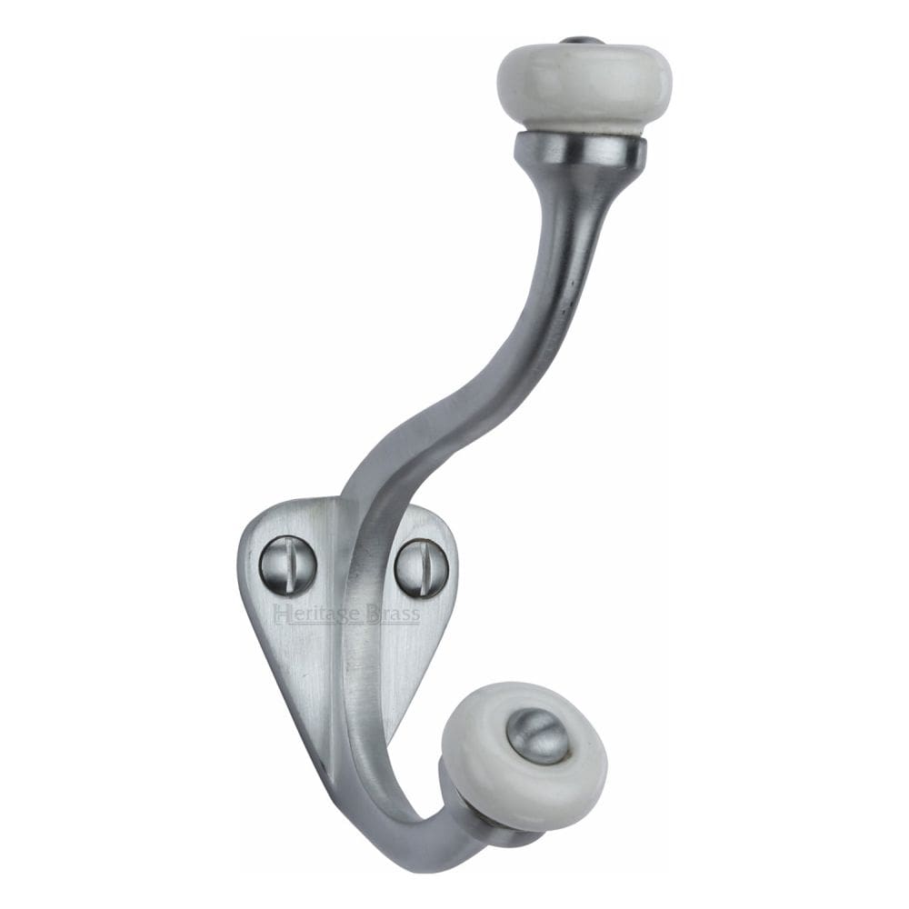 Heritage Brass Accessories Satin Chrome / Hat & Coat Hooks Heritage Brass - Hat & Coat Hook Satin Chrome Finish