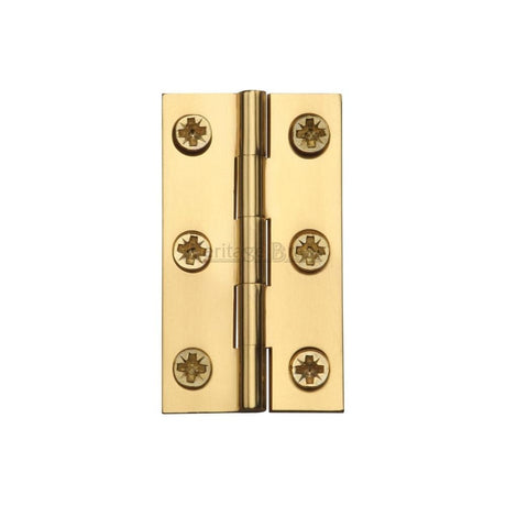 Heritage Brass Hinges Polished Brass / Extruded Brass Hinge / 2" (51mm) Heritage Brass - Hinge Brass 2" X 1 1/8" Polished Brass Finish