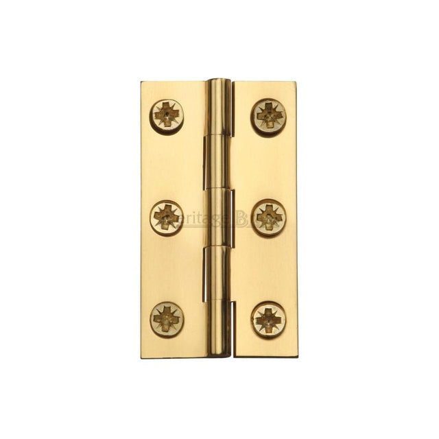 Heritage Brass Hinges Polished Brass / Extruded Brass Hinge / 2" (51mm) Heritage Brass - Hinge Brass 2" X 1 1/8" Polished Brass Finish