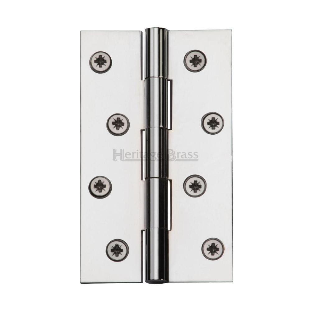 Heritage Brass Hinges Polished Chrome / Extruded Brass Hinge / 4" x (102mm) Heritage Brass - Hinge Brass 4" x 2 3/8" Polished Chrome Finish