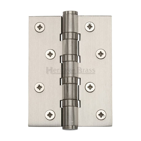 Heritage Brass Hinges Satin Nickel / Ball Bearing Hinges / 4" x (102mm) Heritage Brass - Hinge Brass with Ball Bearing 4" x 3" Satin Nickel Finish