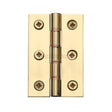 Heritage Brass Hinges Polished Brass / Washered Hinges / 3" (76mm) Heritage Brass - Hinge Brass with Phosphor Washers 3" x 2" Polished Brass Finish