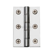 Heritage Brass Hinges Polished Chrome / Washered Hinges / 3" (76mm) Heritage Brass - Hinge Brass with Phosphor Washers 3" x 2" Polished Chrome Finish