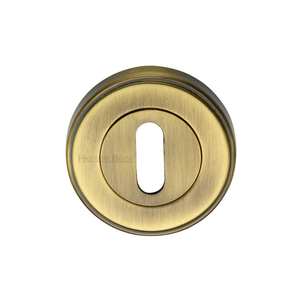 Heritage Brass Door Furniture Antique Brass / Mortice Key Profile Escutcheons Heritage Brass - Key Escutcheon Antique Brass Finish