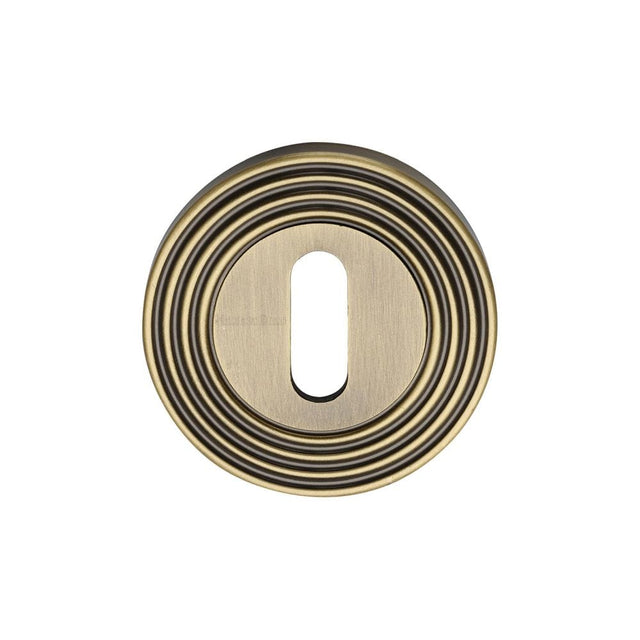 Heritage Brass Door Furniture Antique Brass / Mortice Key Profile Escutcheons Heritage Brass - Key Escutcheon Antique Brass Finish
