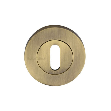 Heritage Brass Door Furniture Antique Brass / Mortice Key Profile Escutcheons Heritage Brass - Key Escutcheon Antique Brass Finish