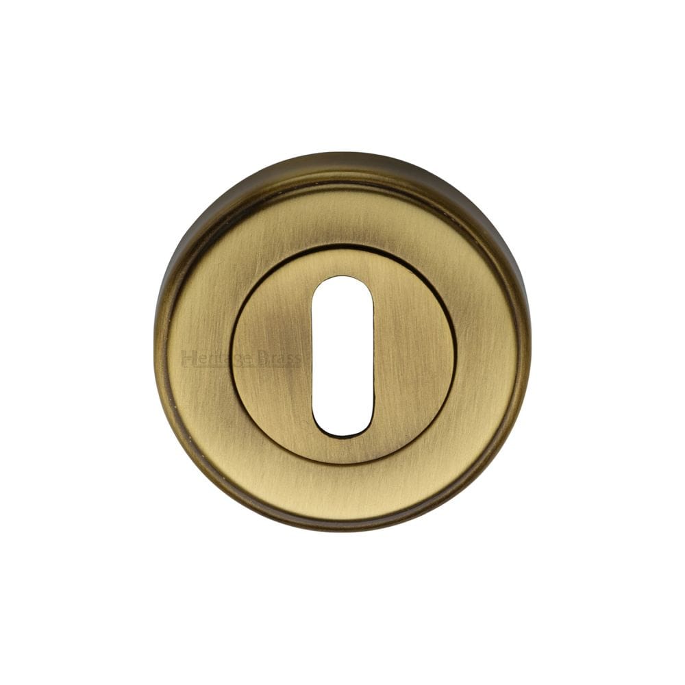 Heritage Brass Door Furniture Antique Brass / Mortice Key Profile Escutcheons Heritage Brass - Key Escutcheon Antique Brass Finish