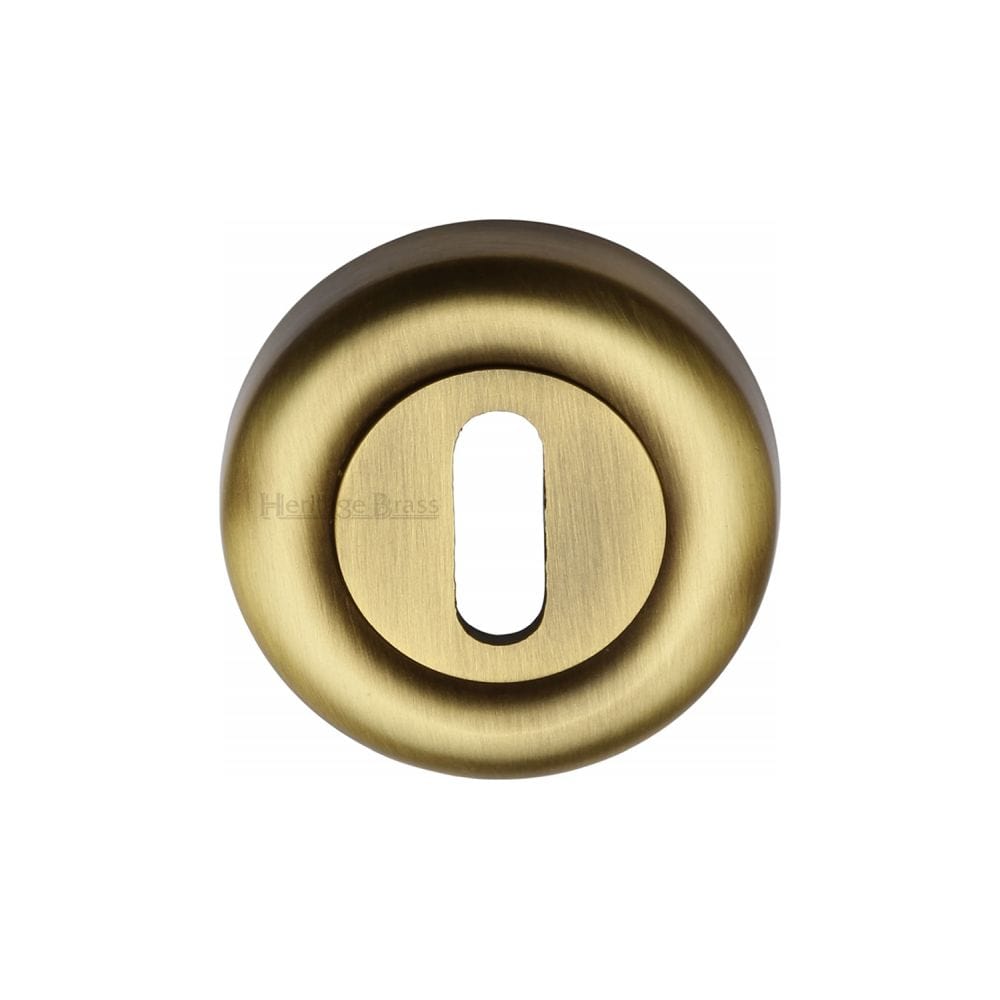 Heritage Brass Door Furniture Antique Brass / Mortice Key Profile Escutcheons Heritage Brass - Key Escutcheon Antique Brass Finish